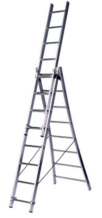 BT 3x11 - 3-х секционная алюминиевая лестница-стремянка